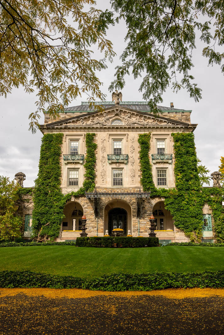Kykuit the Rockefeller Estate overlooking the Hudson Valley in New York in the fall