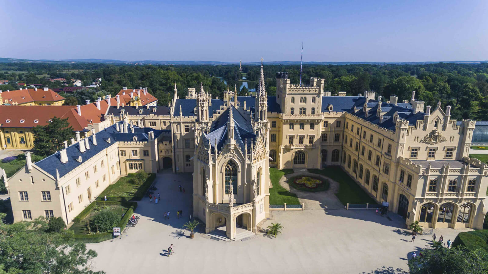 Lednice chateau in south Moravia near Mikulov