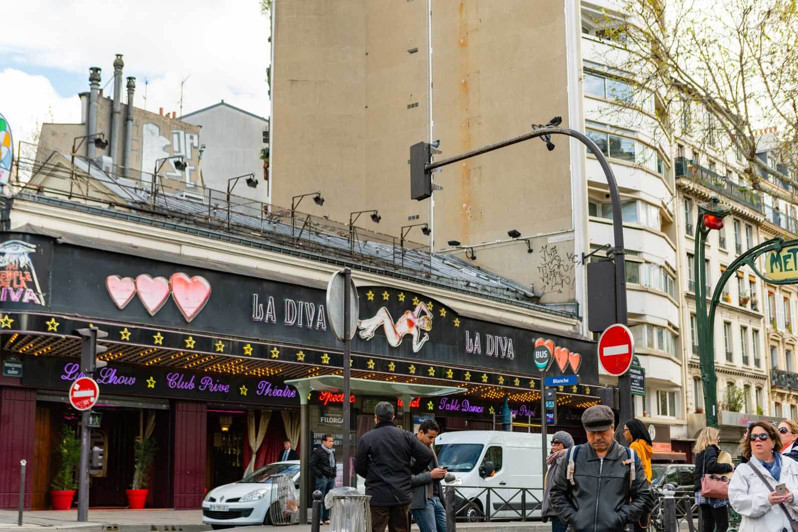 La Diva club and cabaret on Boulevard de Clichy in Montmartre Paris