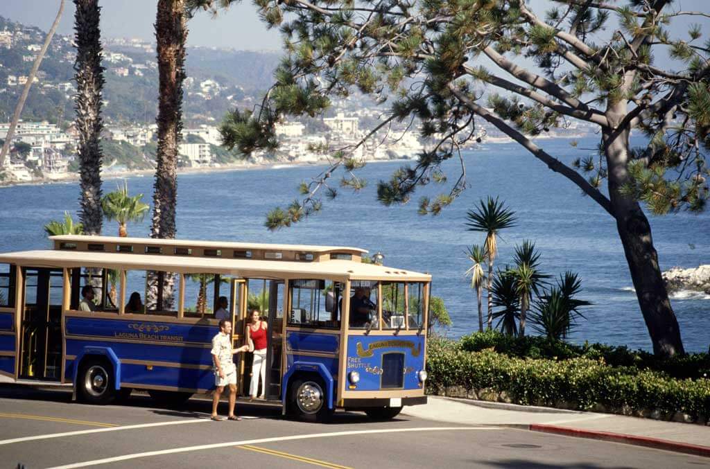 Free Trolley in Laguna Beach