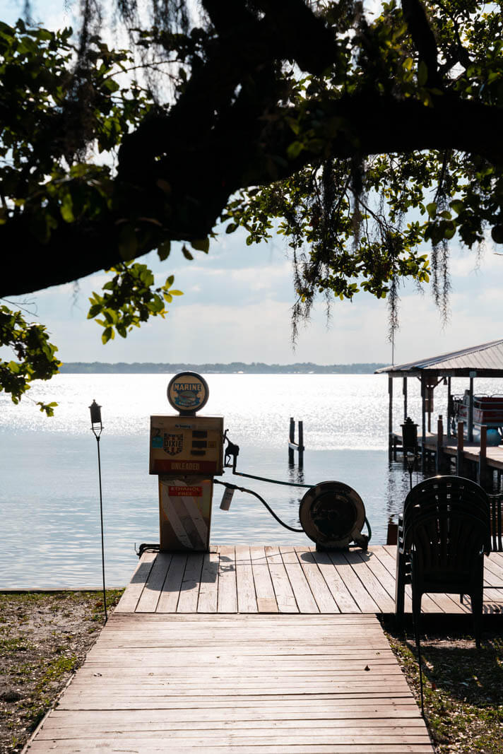 Lake Minneola Inn dock overlooking Lake Minneola in Clermont Florida