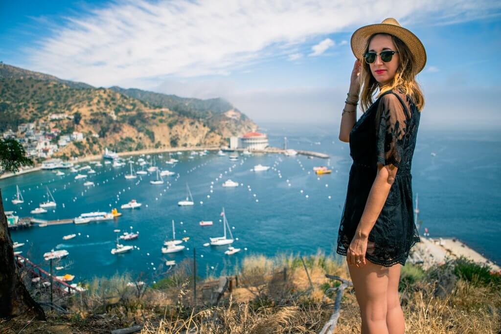 View of Catalina Harbor and Avalon from the scenic viewpoint