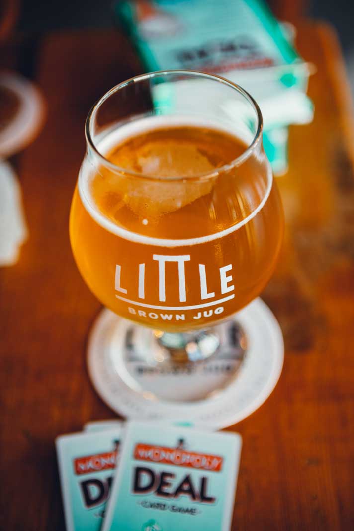 a beer and games at Little Brown Jug brewery in Winnipeg