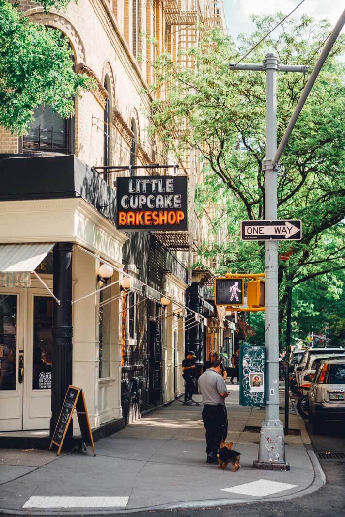 the exterior of the Little cupcake bakeshop on Prince Street in Nolita