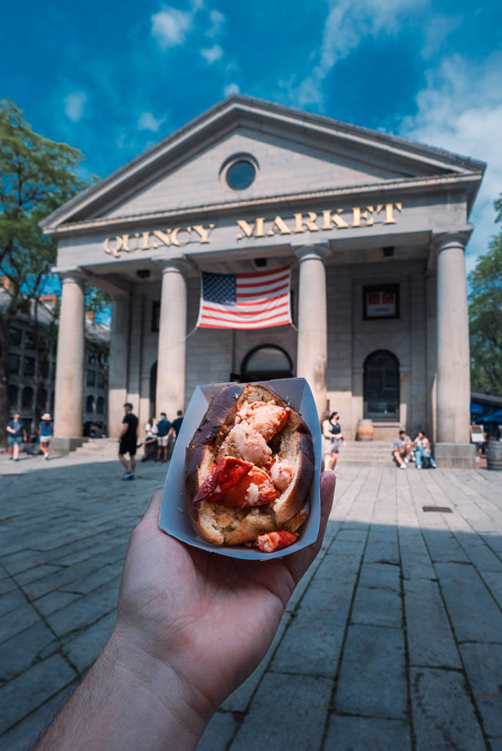 Lobster Roll at Quincy Market in Boston