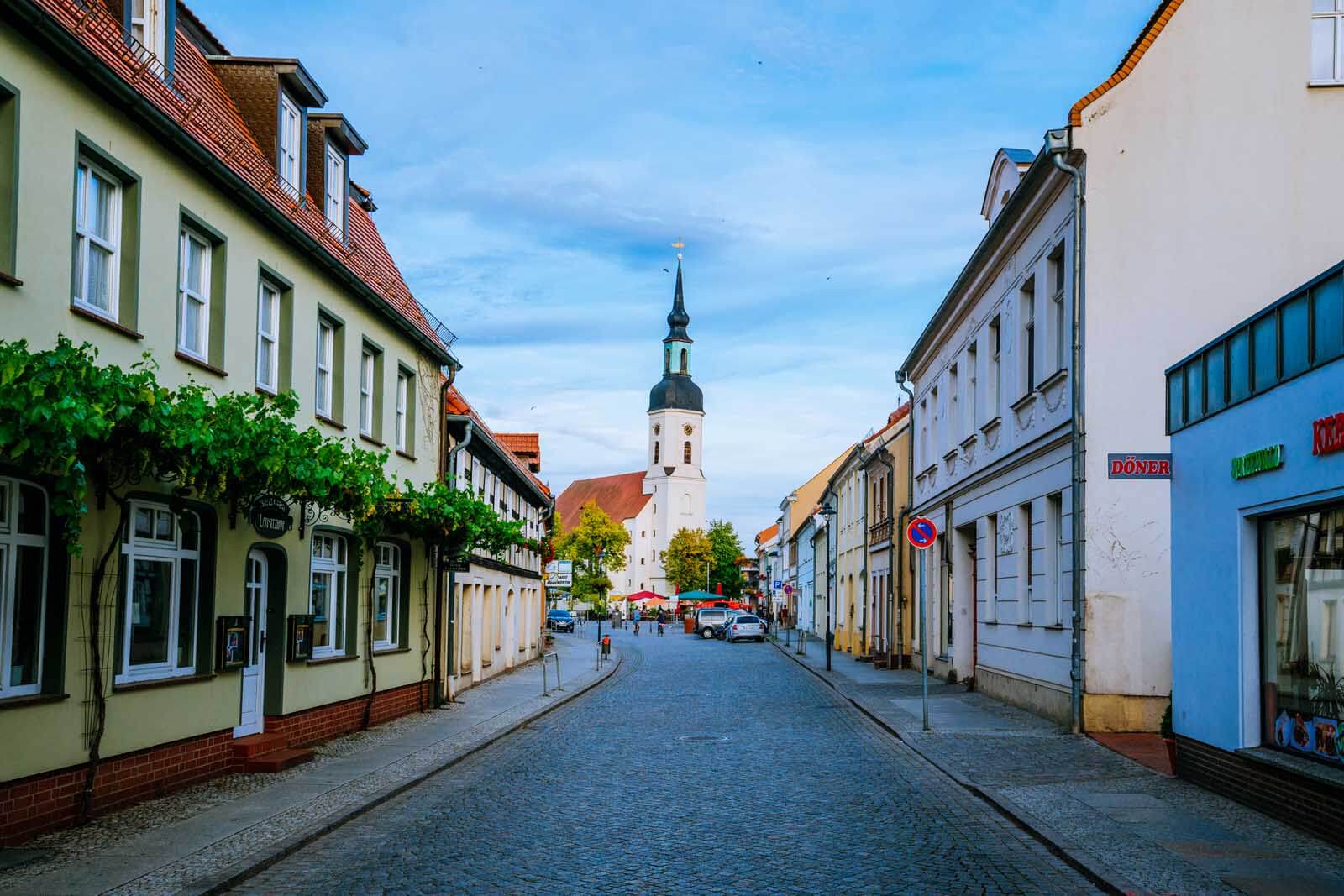 Lubbenau street leading to the church