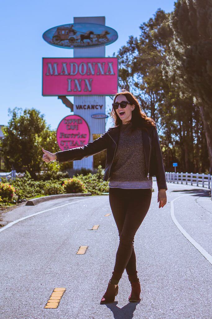 Megan at the Madonna Inn in San Luis Obispo California