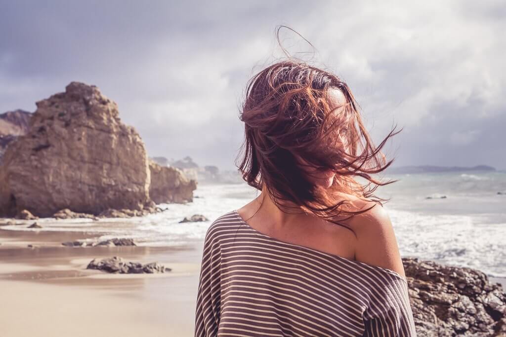 Megan at El Matador State beach in Malibu Los Angeles California