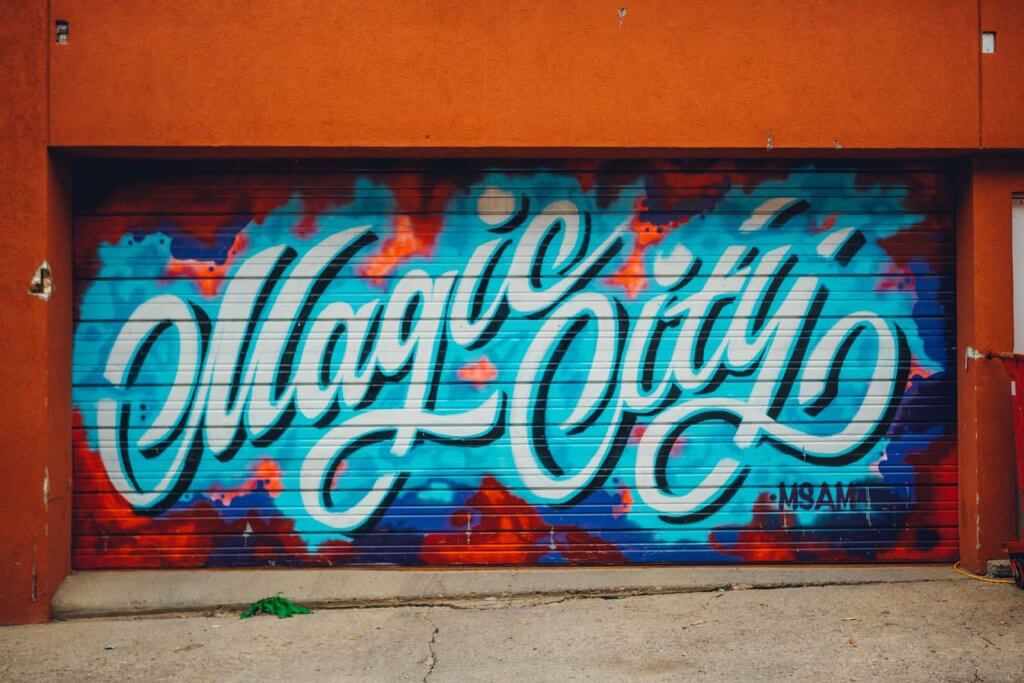 Magic City Mural in Minot North Dakota, the nickname for the city