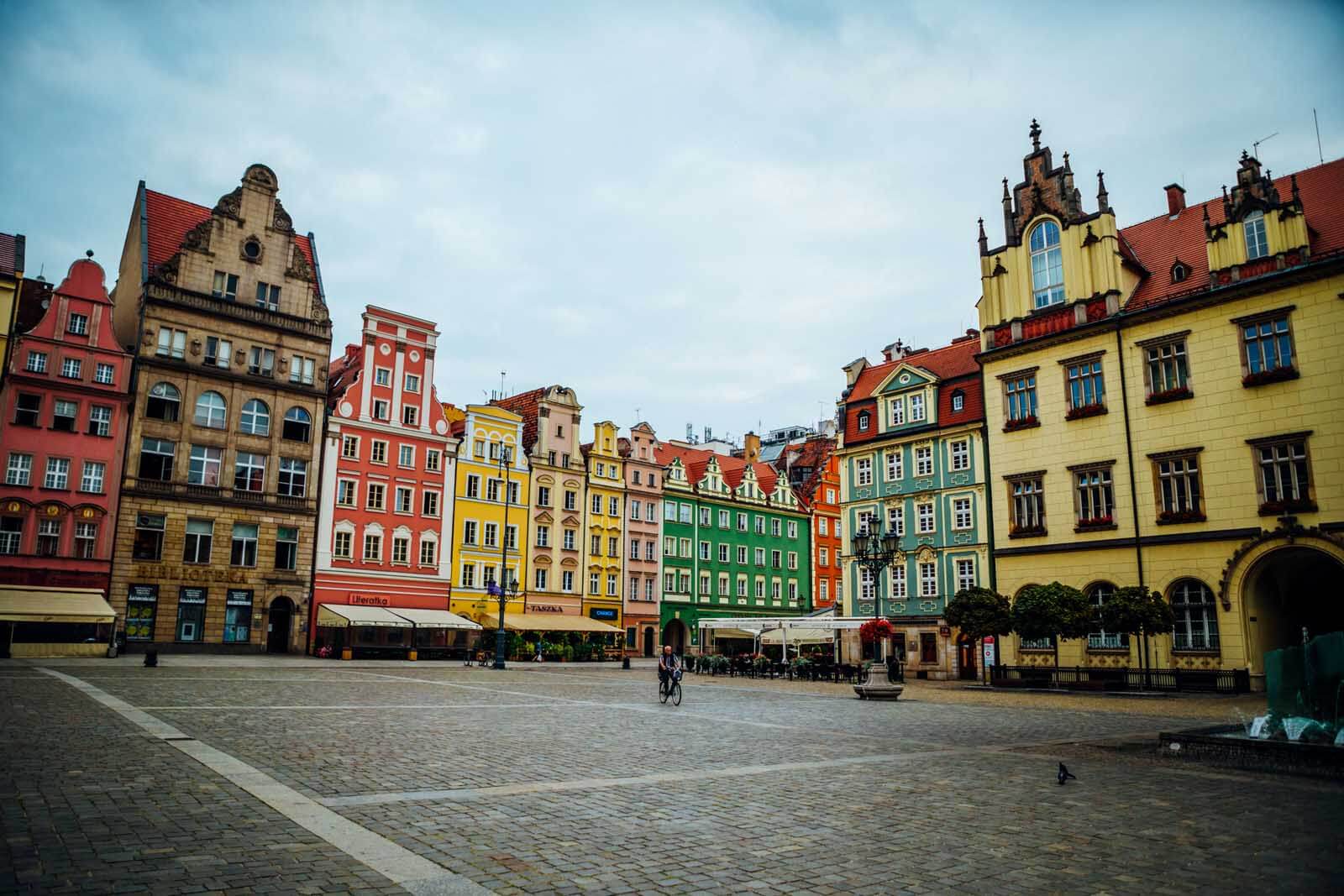 Colorful Main Market Square in Wroclaw