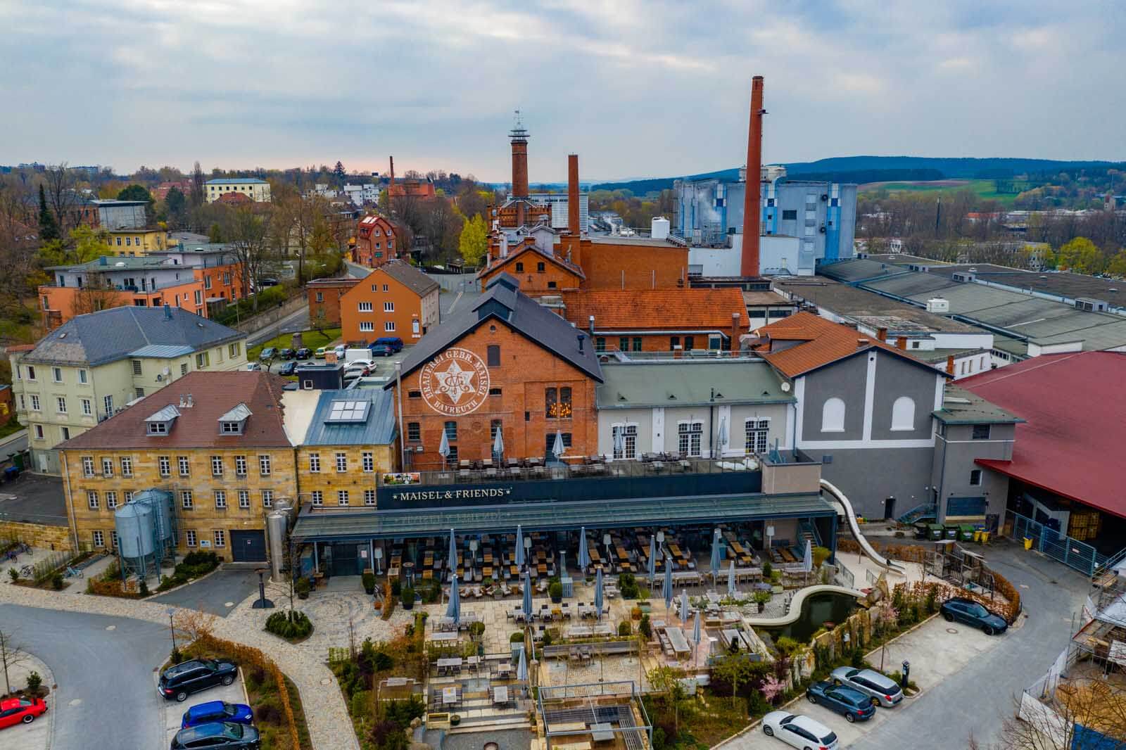 Maisels brewery from above in Bayreuth Germany