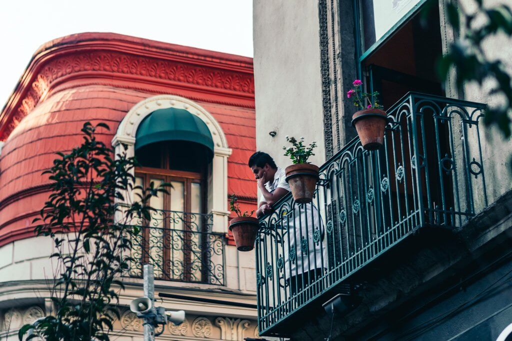 Balcony on Avenida Madero Mexico City
