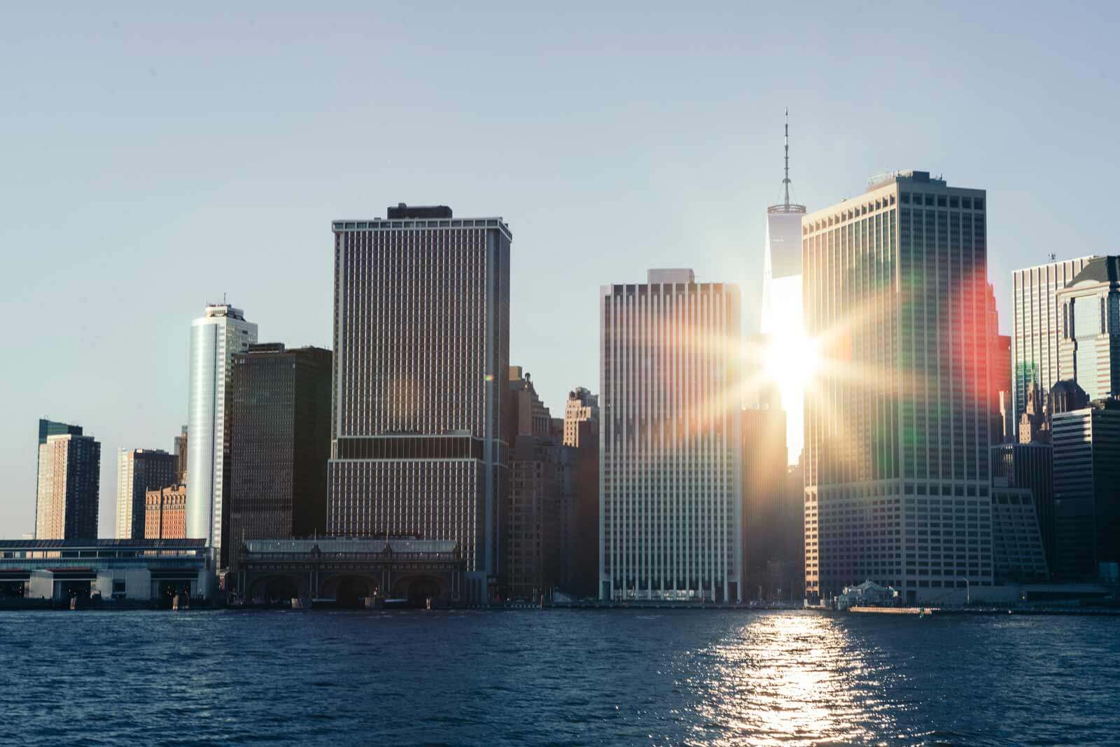 Manhattan view from Ikea Ferry