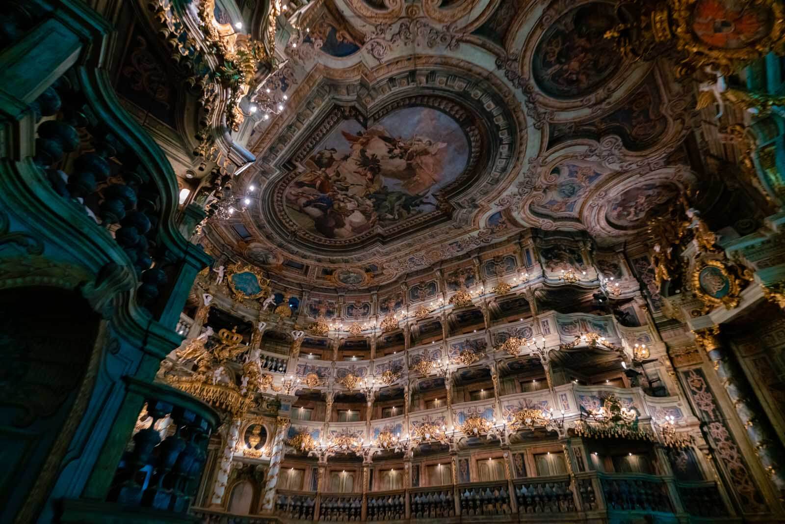 Margravial Opera House interior of Bayreuth Opera