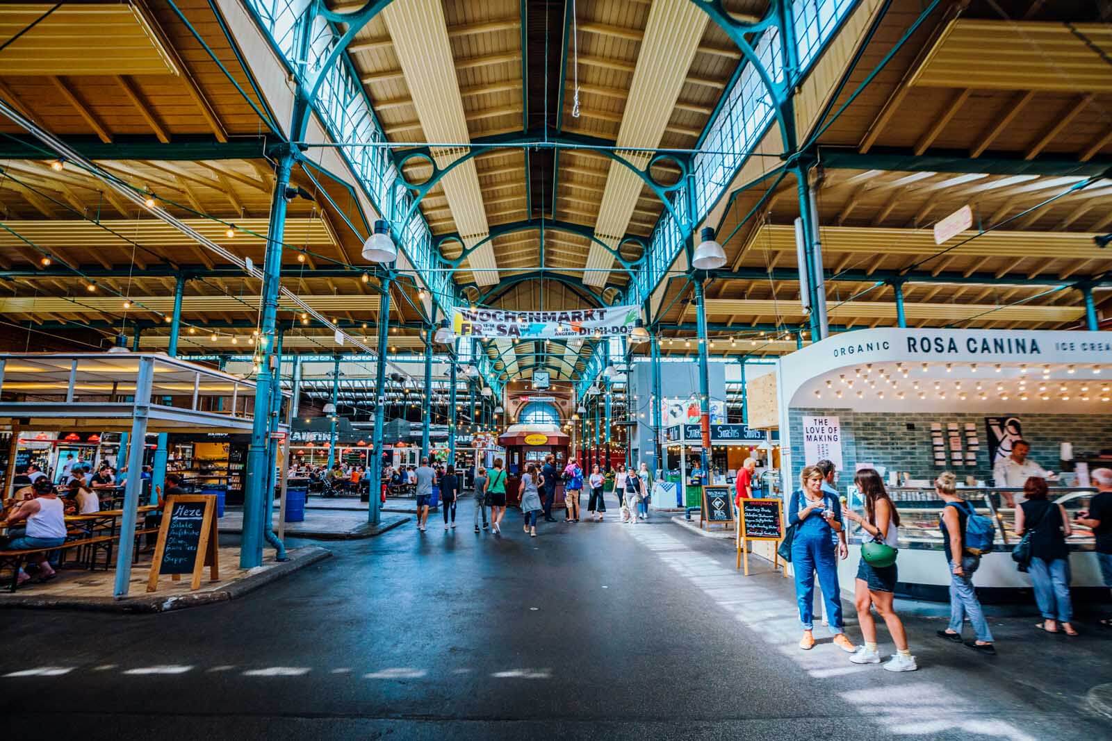 Markthall Neun food court in Kreuzberg Berlin