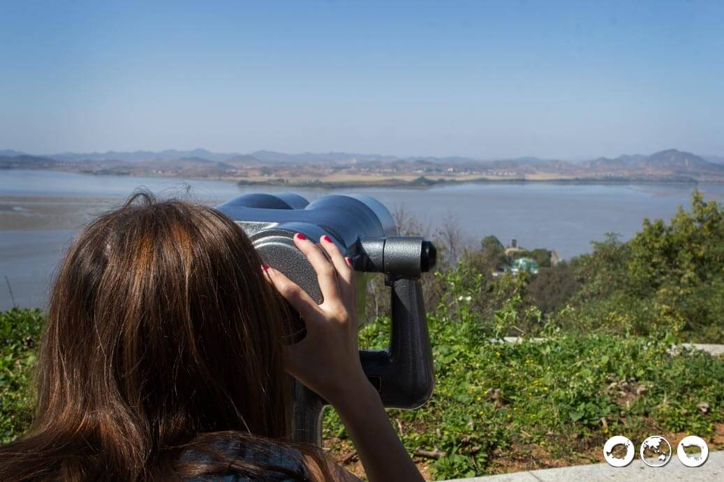 Megan-Looking-at-North-Korea from the DMZ and Odusan Unification Observatory in Paju Gyeonggi-do