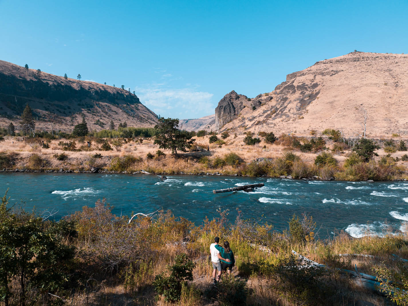 Megan and Scott at the Tieton River Nature Trail in Yakima Valley Washington