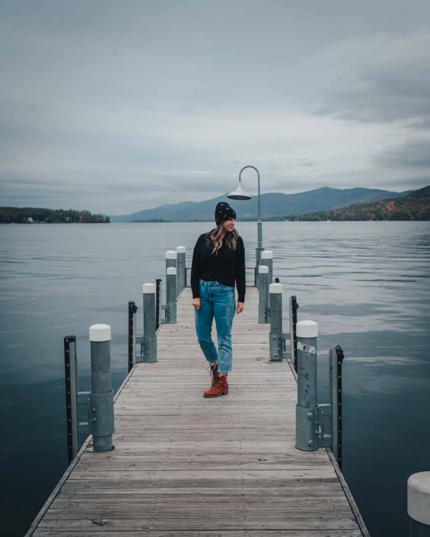 Megan at Lake George in the Adirondacks in New York