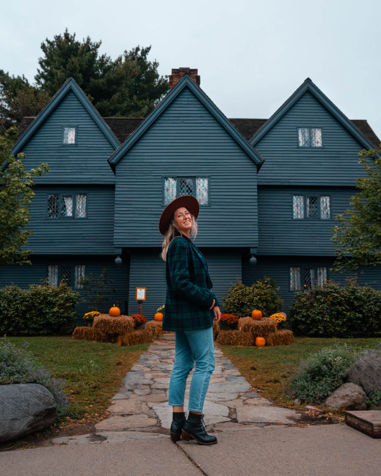 Megan at the Witch House in Salem Massachusetts