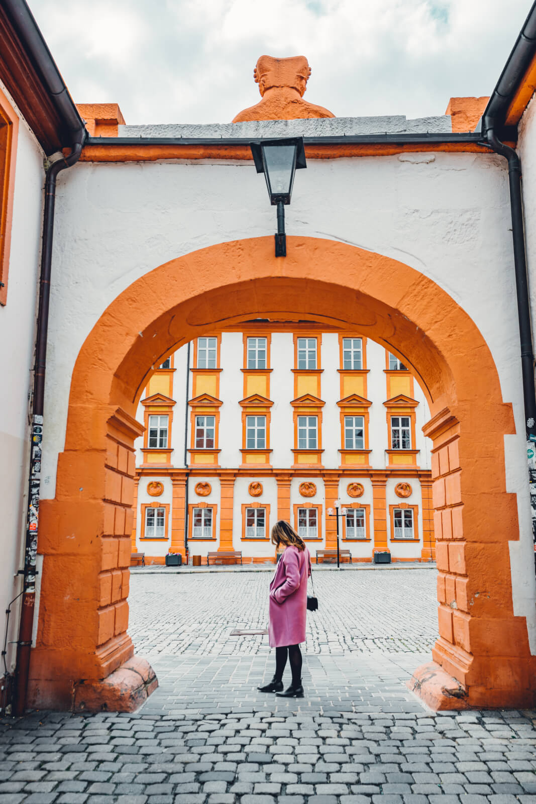 Megan at the old palace of Bayreuth Germany