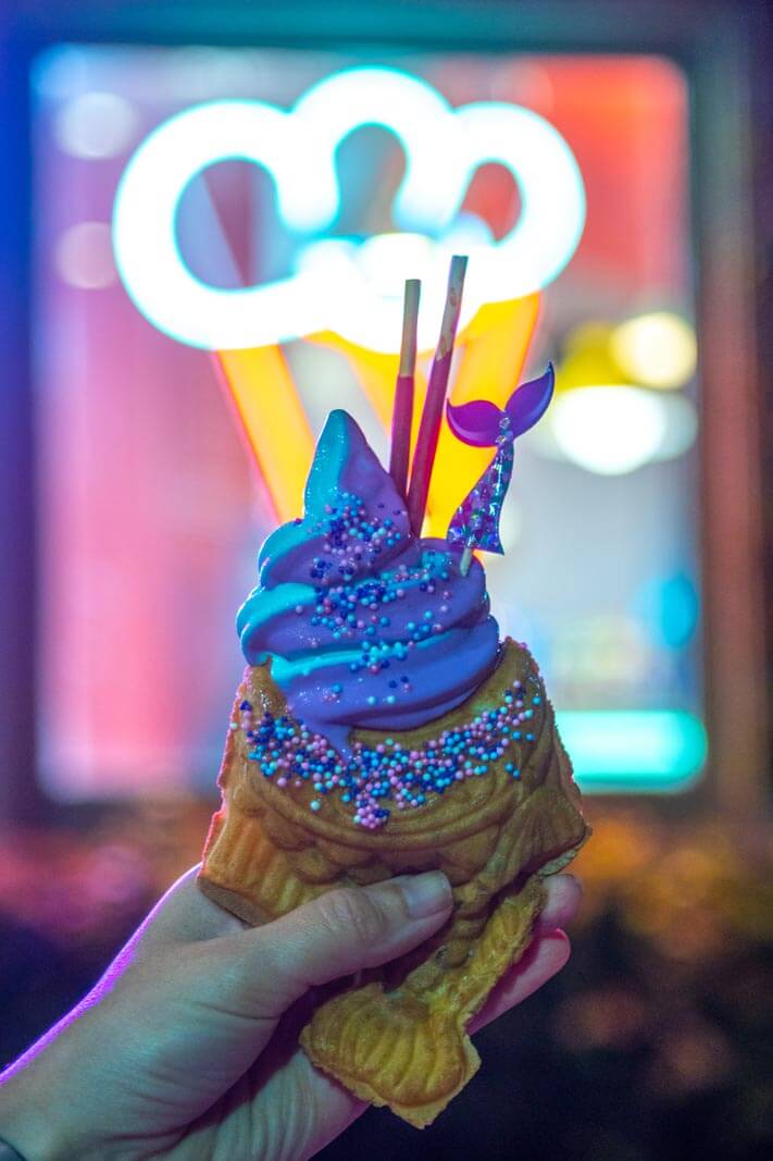 mermaid fish ice cream from coastal cone at Ventura Harbor