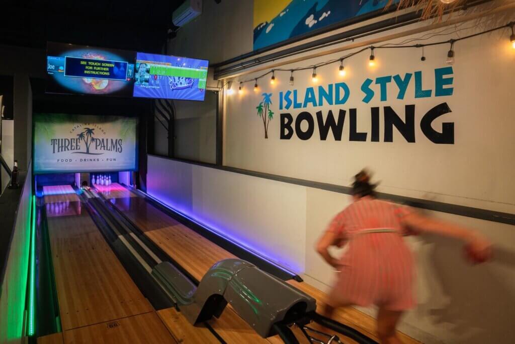 Mini Bowling at Three Palms Arcade on Catalina Island in California