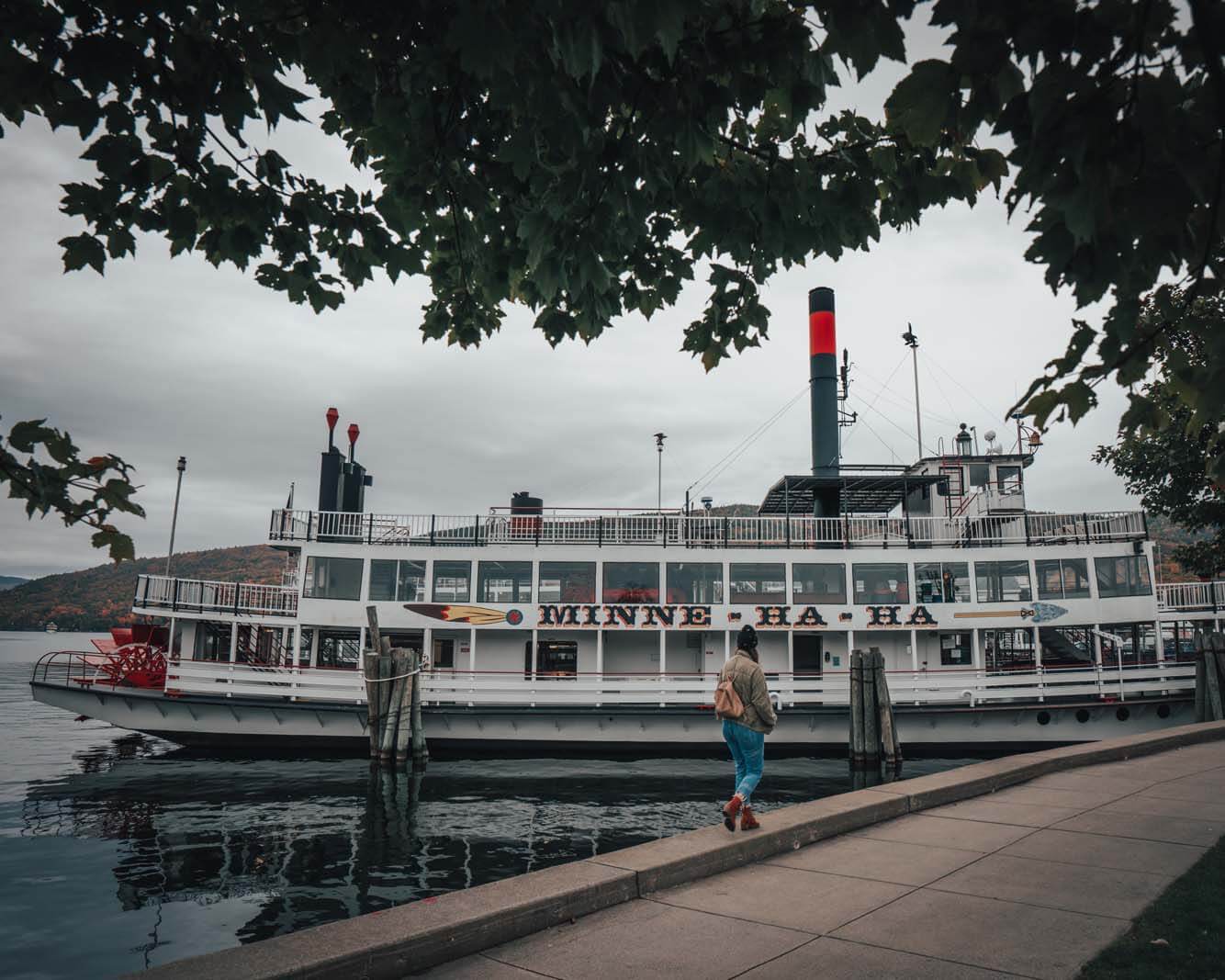 Minnie Ha Ha Steamboat at Lake George in New York
