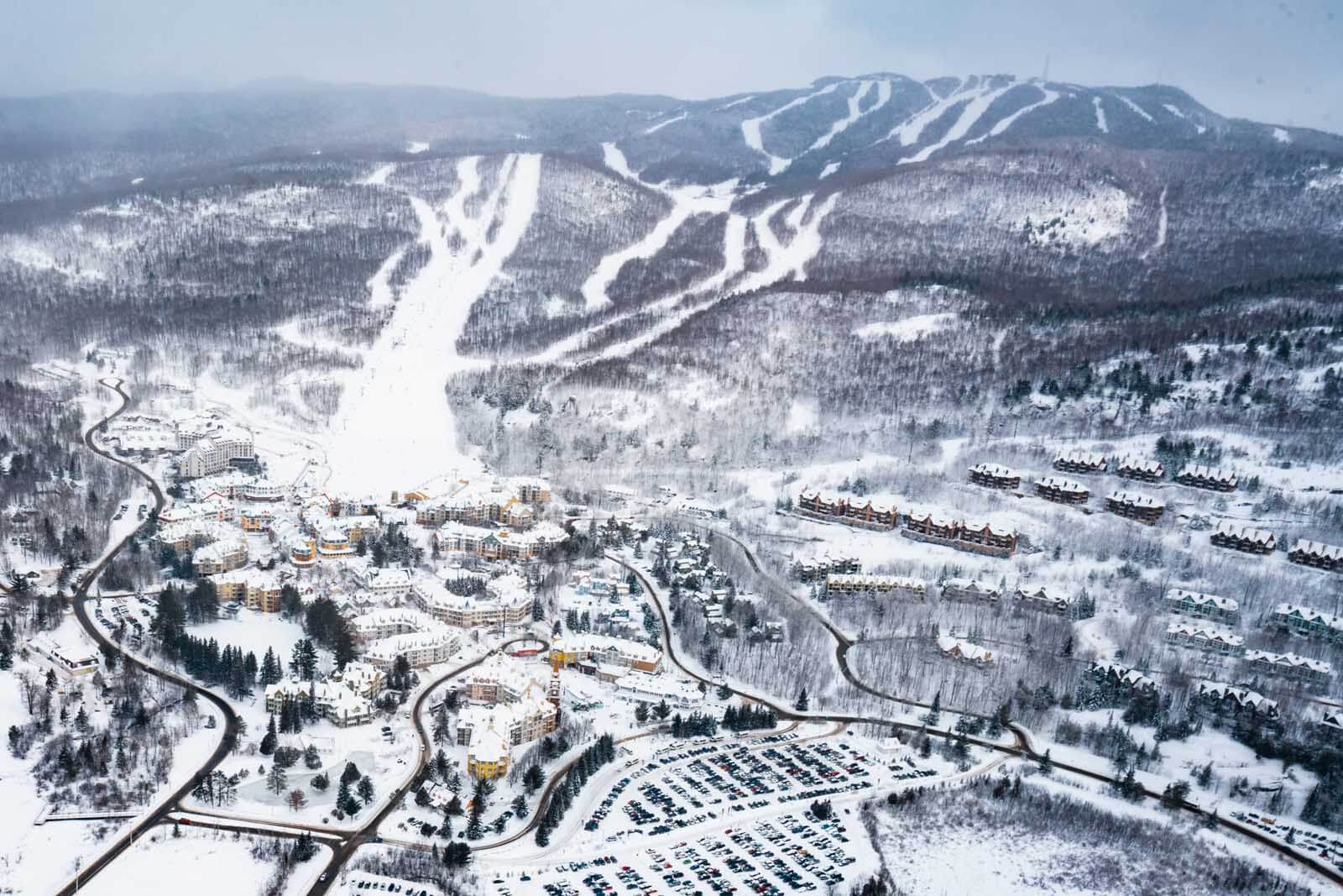 Mont Tremblant view from a helicopter