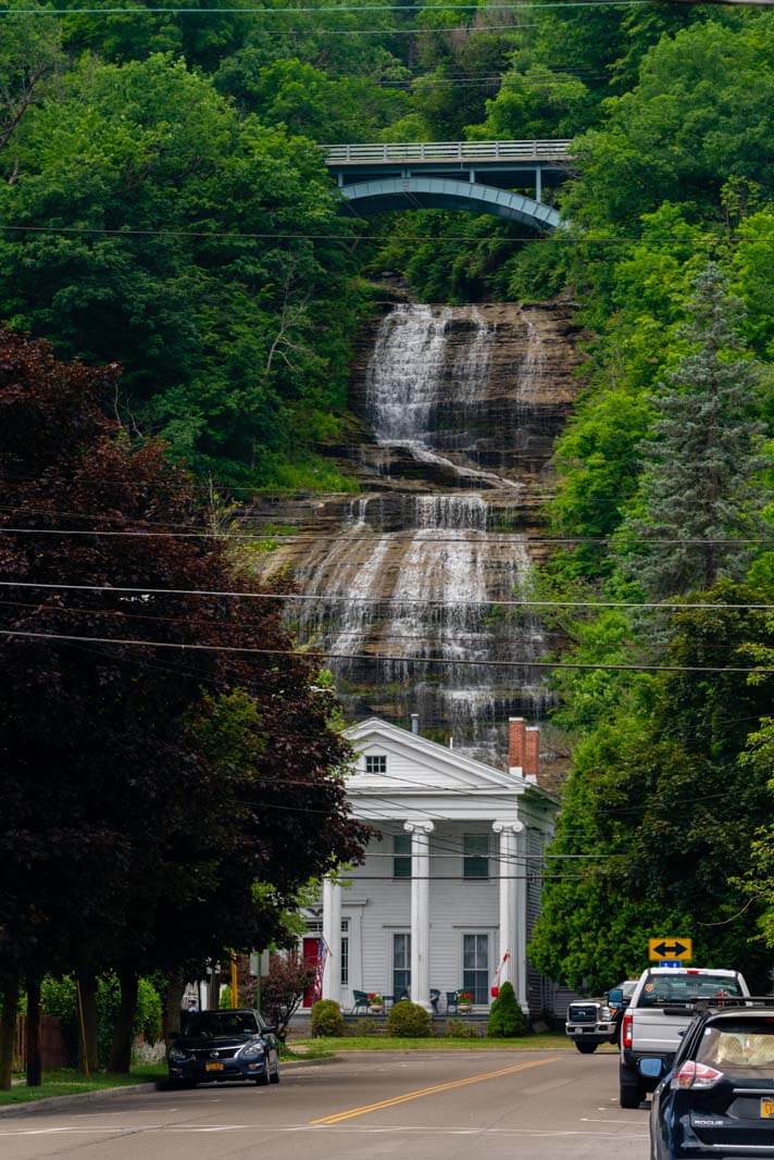 Shequaga Falls Montour Falls near Watkins Glen in Finger Lakes New York