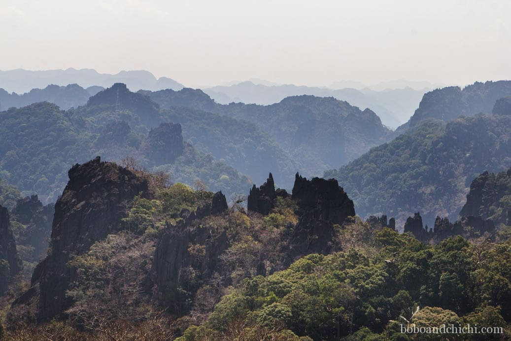 Mountain Range to Kong Lo Cave in Laos