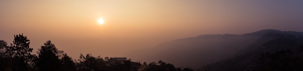 Sunrise Pano on Poon Hill Trek day 1