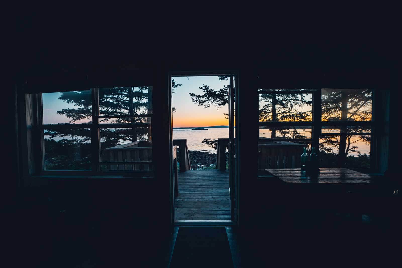 Susnet view from Oceanstone Cottages near Peggy's Cove