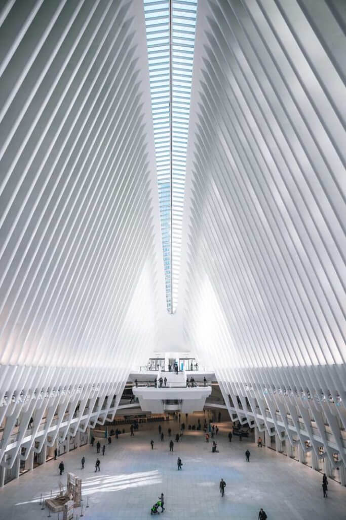 The interior of the Oculus in New York City