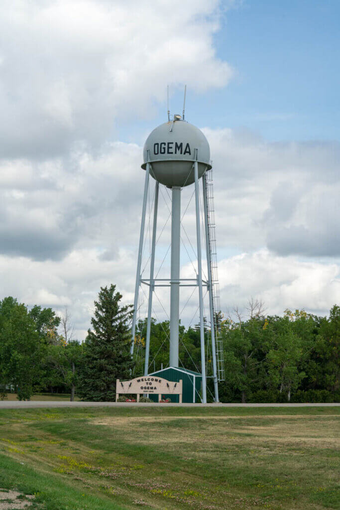 Ogema water tower in Saskatchewan Canada