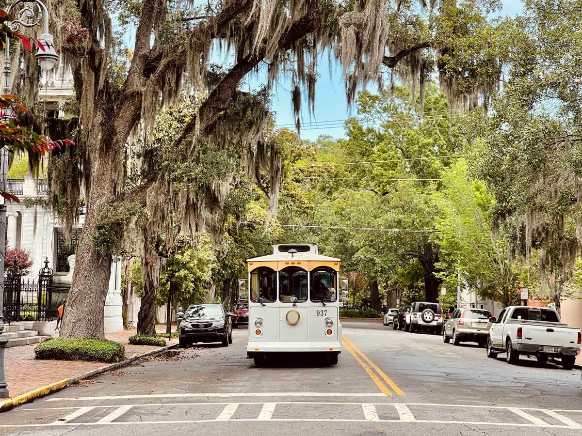 Old-Savannah-Trolley-Tour-in-Savannah-Georgia