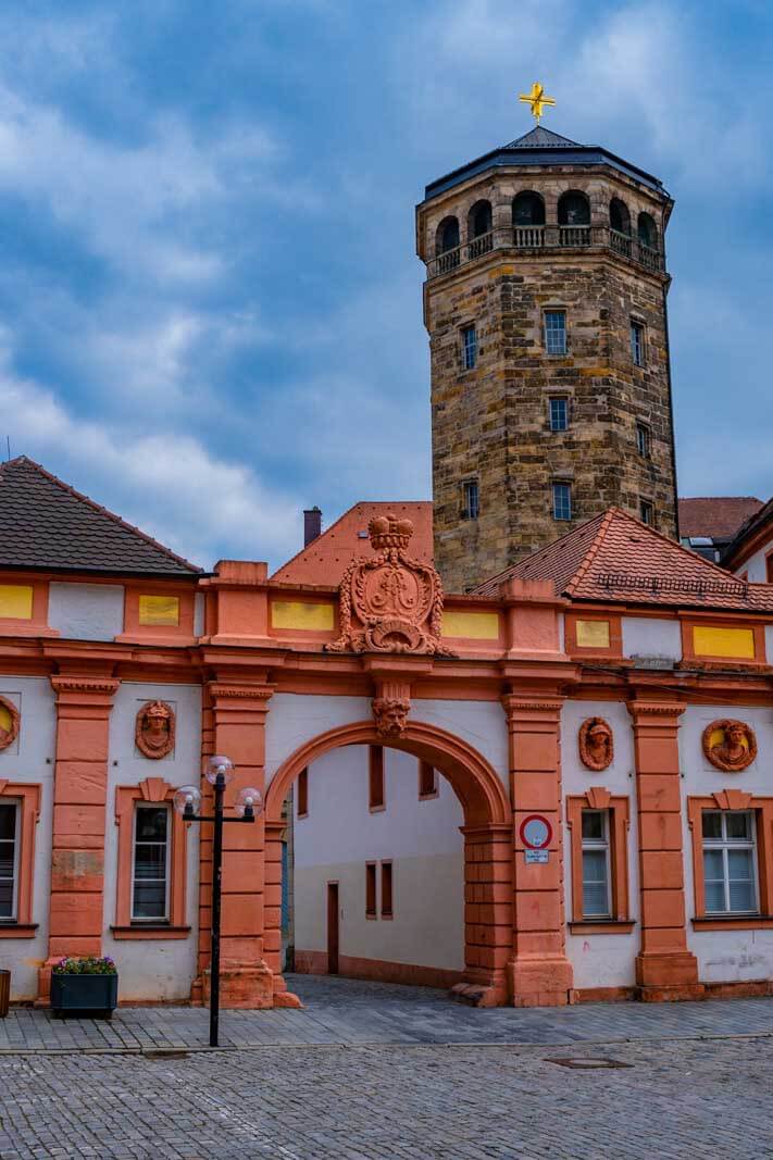 Palace church and tower in Bayreuth Germany