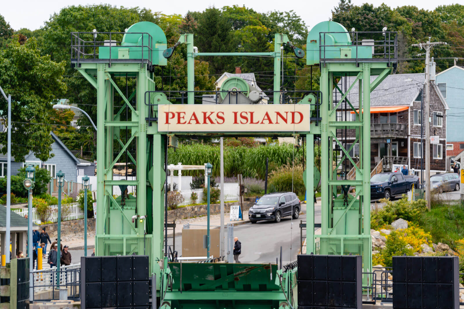 Peaks Island ferry terminal at Peaks Island in Maine