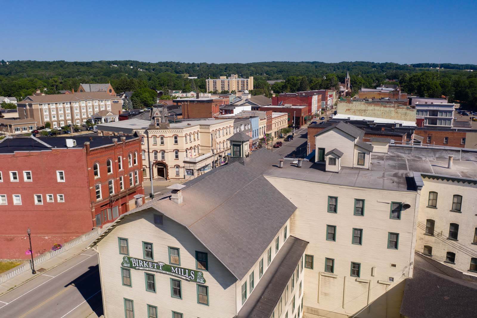 aerial view of Penn Yan New York