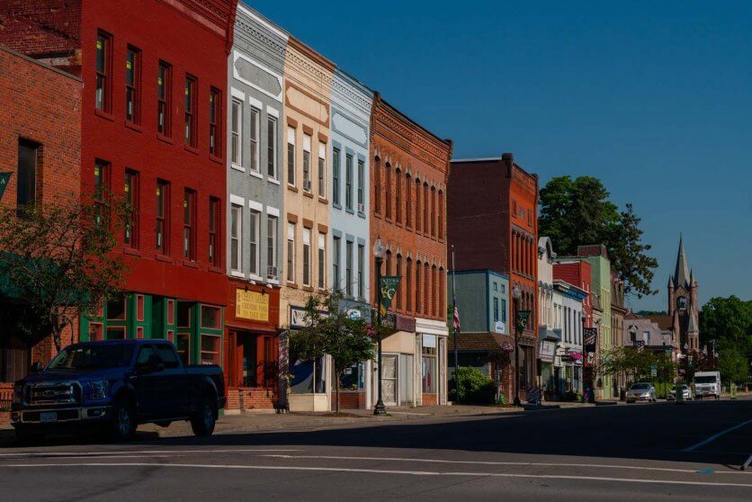 The village of Penn Yan New York in the Finger Lakes