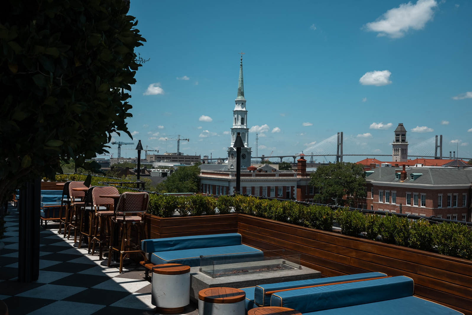 Peregrin Rooftop Bar at the Perry Lane Hotel in Savannah Georgia