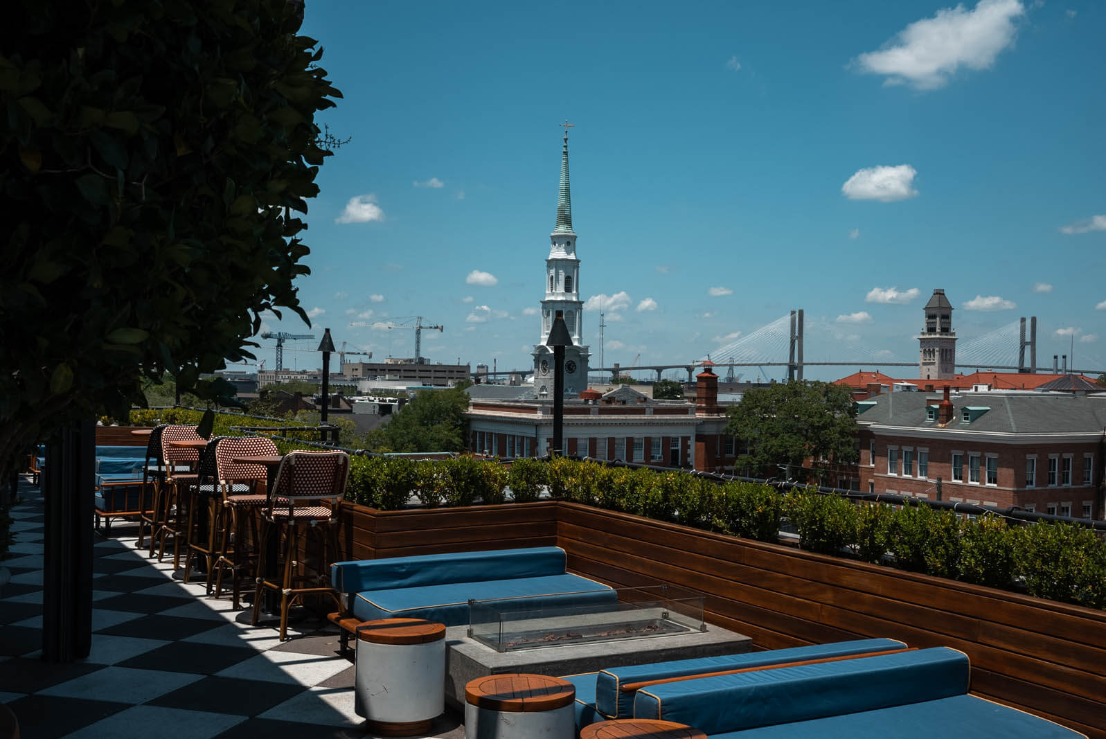 Peregrin Rooftop Bar at the Perry Lane Hotel in Savannah Georgia