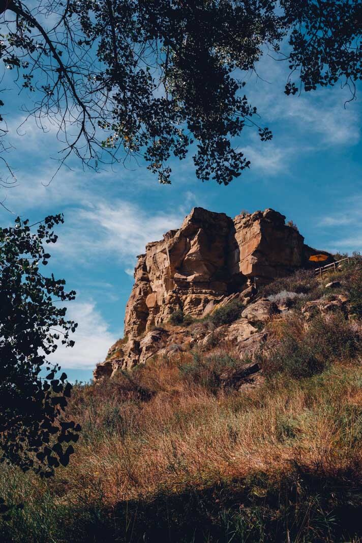 the famous Pompeys Pillar near Billings in Montana