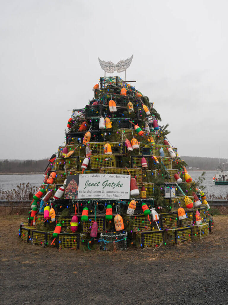 Port Mouton Lobster Trap Christmas Tree in Nova Scotia