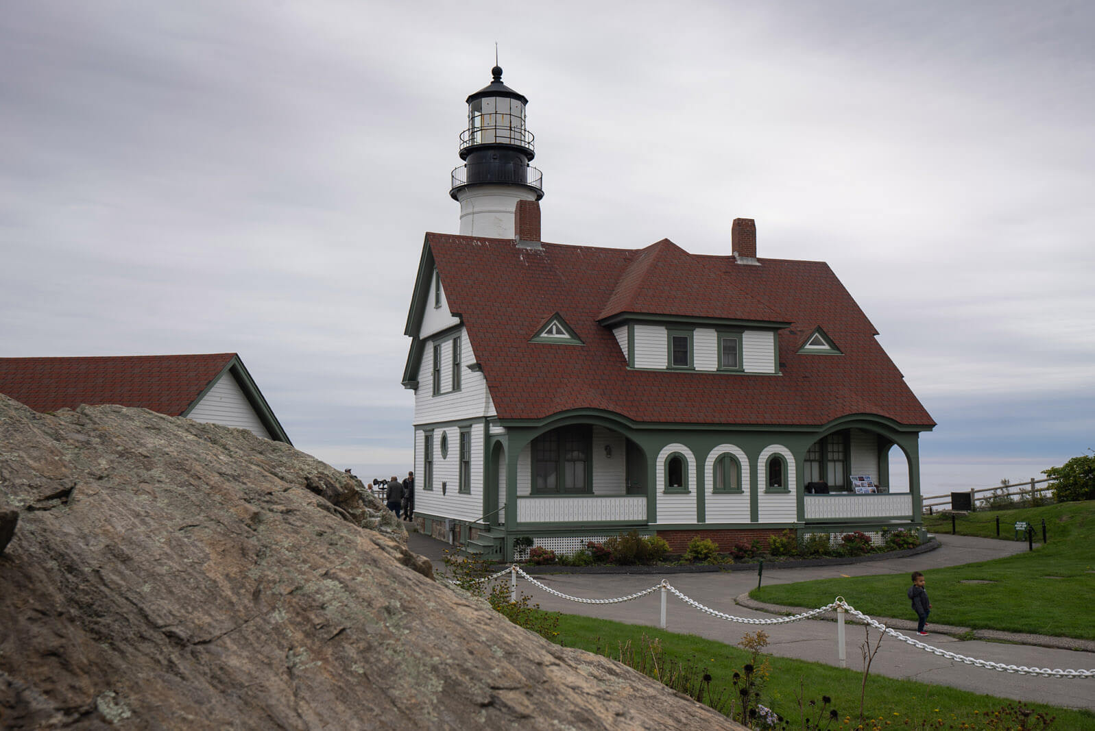 Portland Head Lighthouse museum in Maine at Cape Elizabeth
