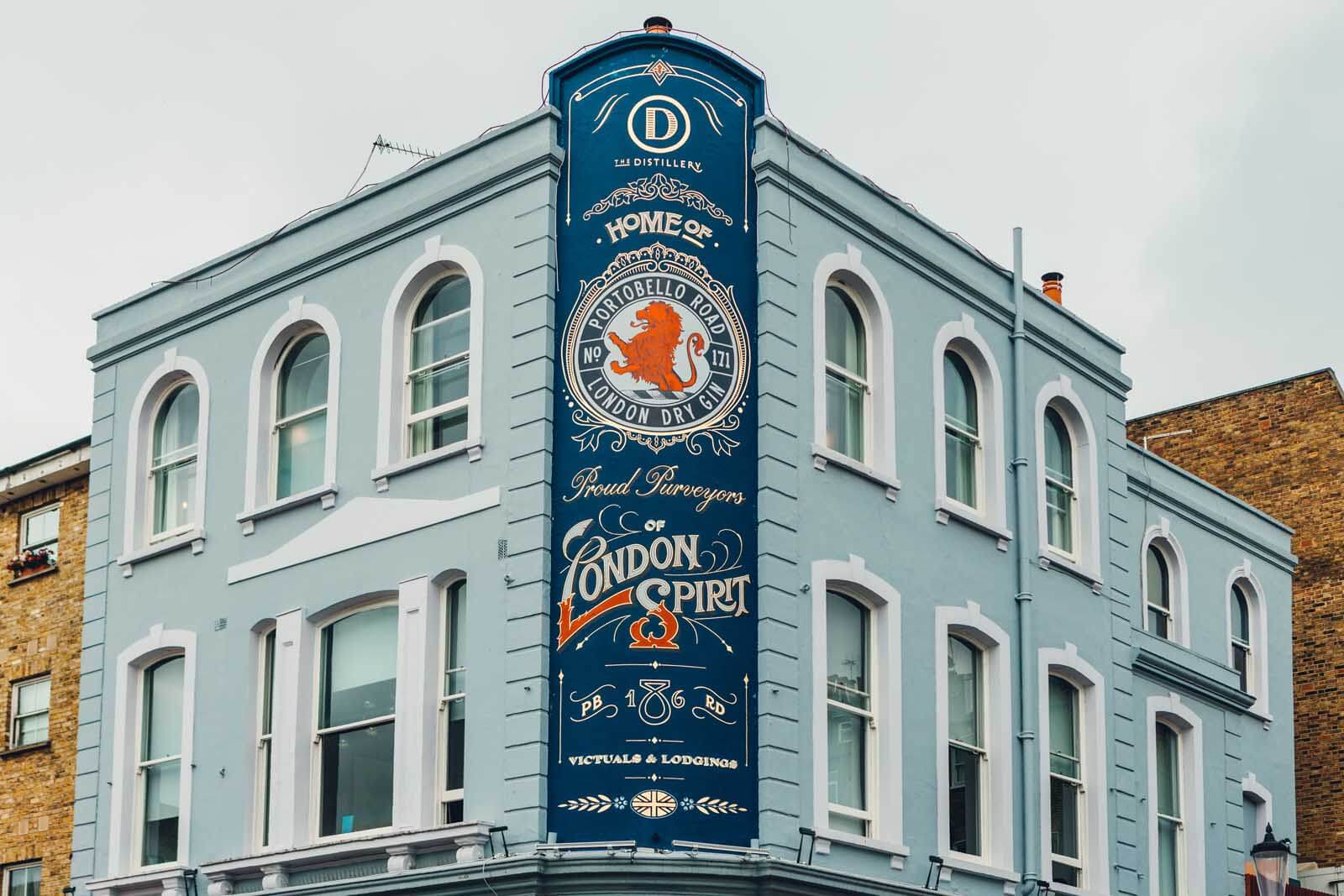 Portobello Road Gin exterior in Notting Hill