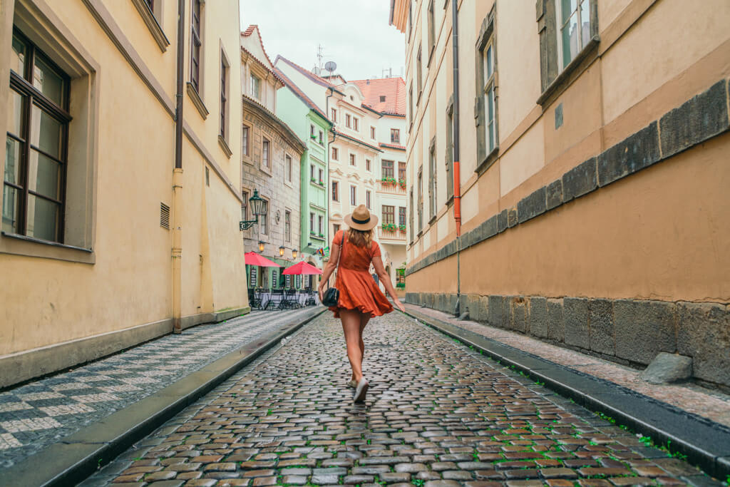 Wandering through the empty streets of Prague