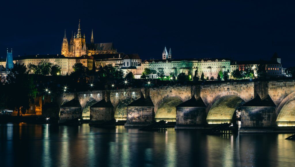 Charles Bridge at night Best Things to do in Prague