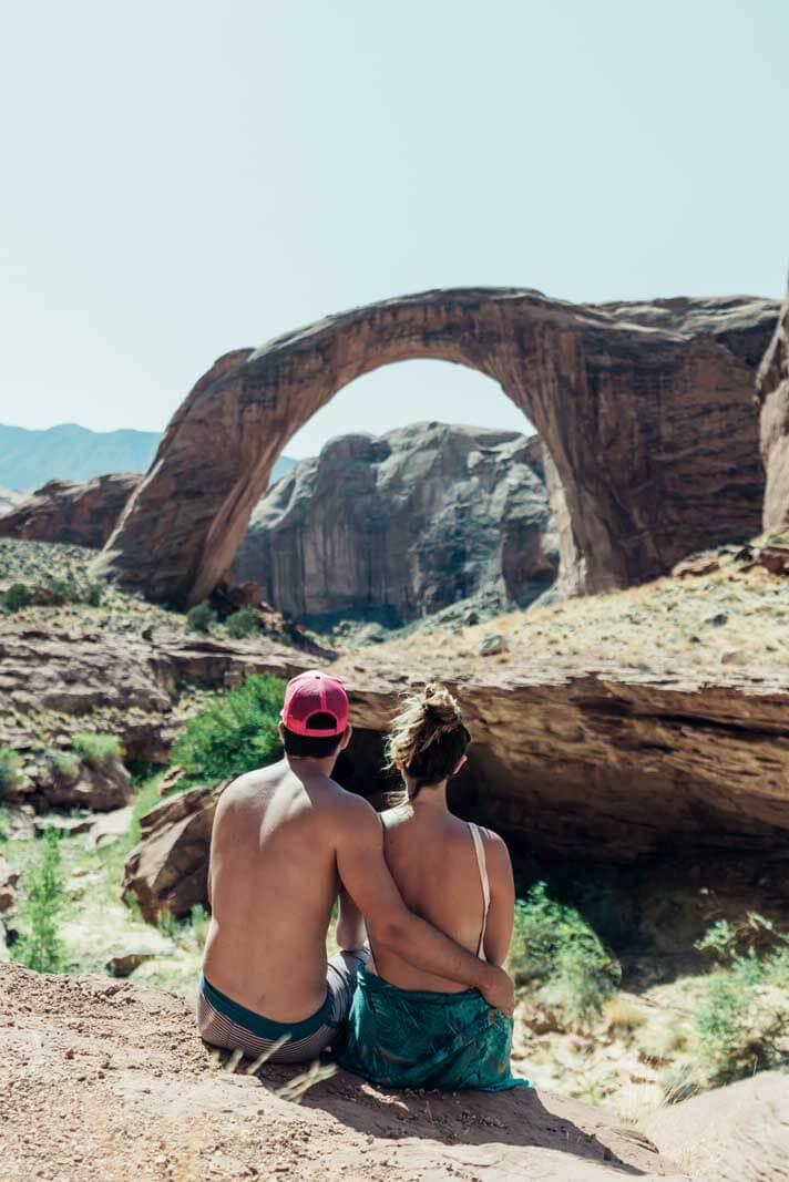 Megan and Scott at Rainbow Bridge National Monument