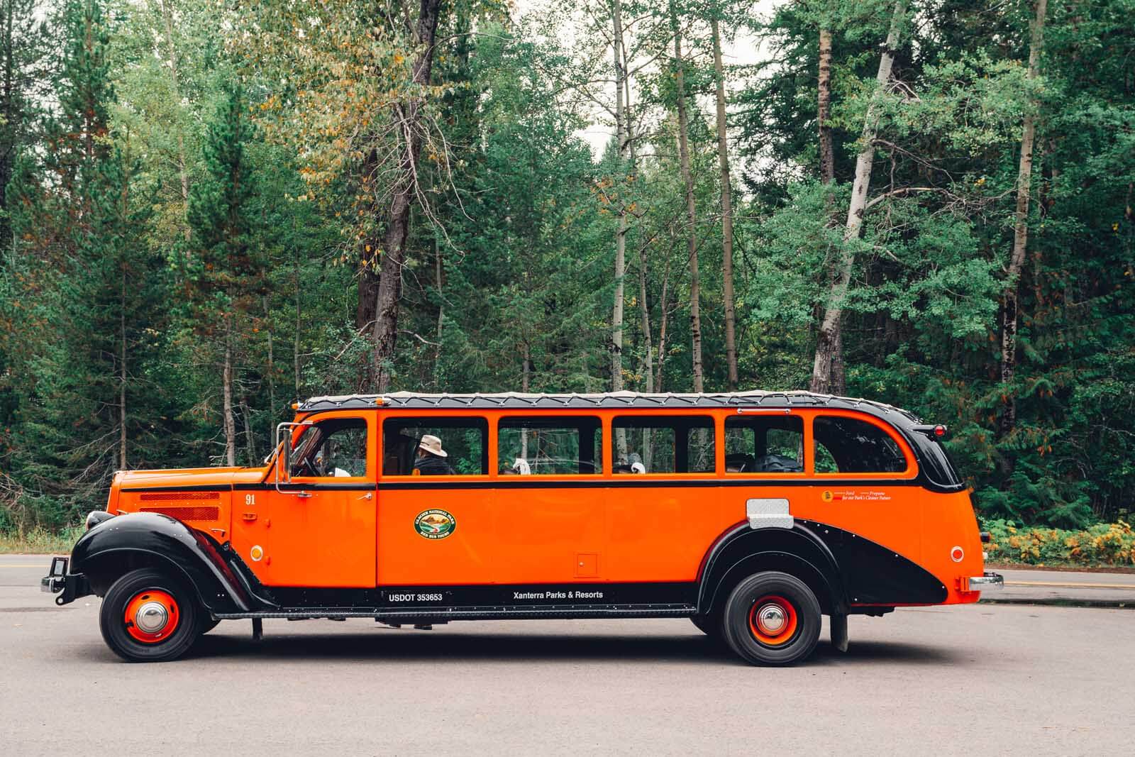 Red Bus Tour in Glacier National Park in Montana