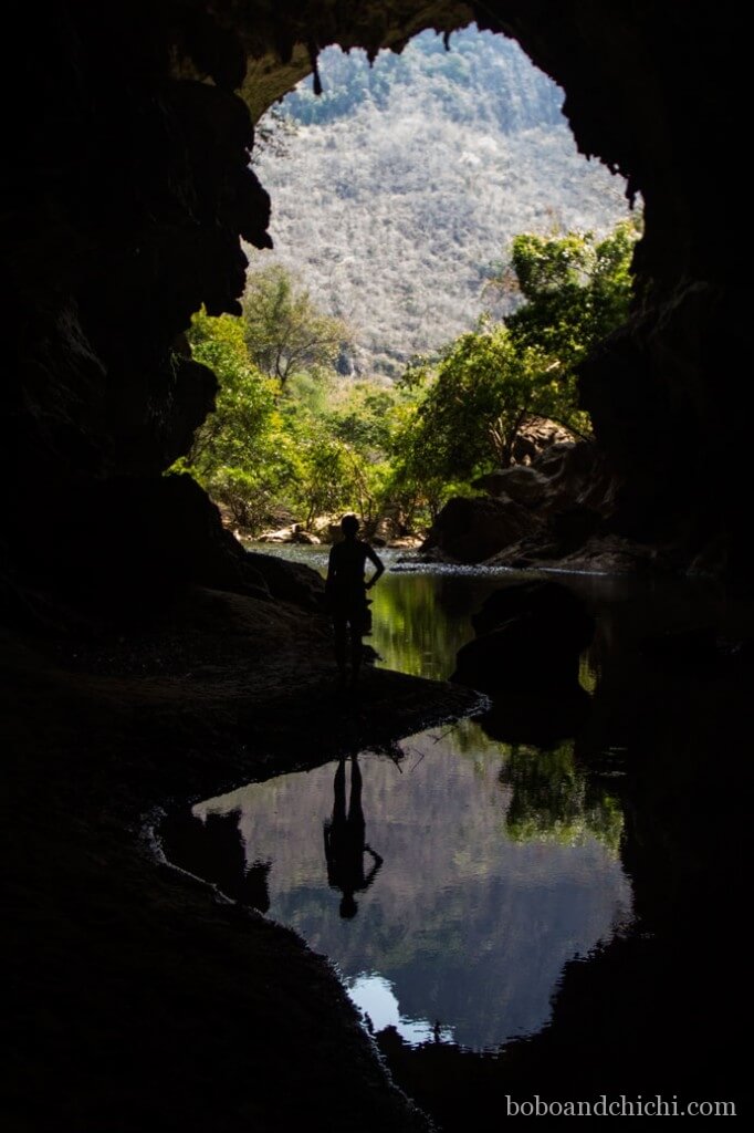 Reflections inside Tham Xieng Liap Cave | Places to Visit in Laos